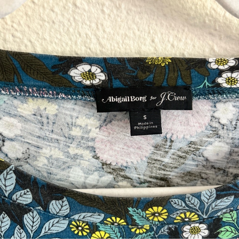 Jcrew Abigail Borg floral long sleeve top - Picture 3 of 5